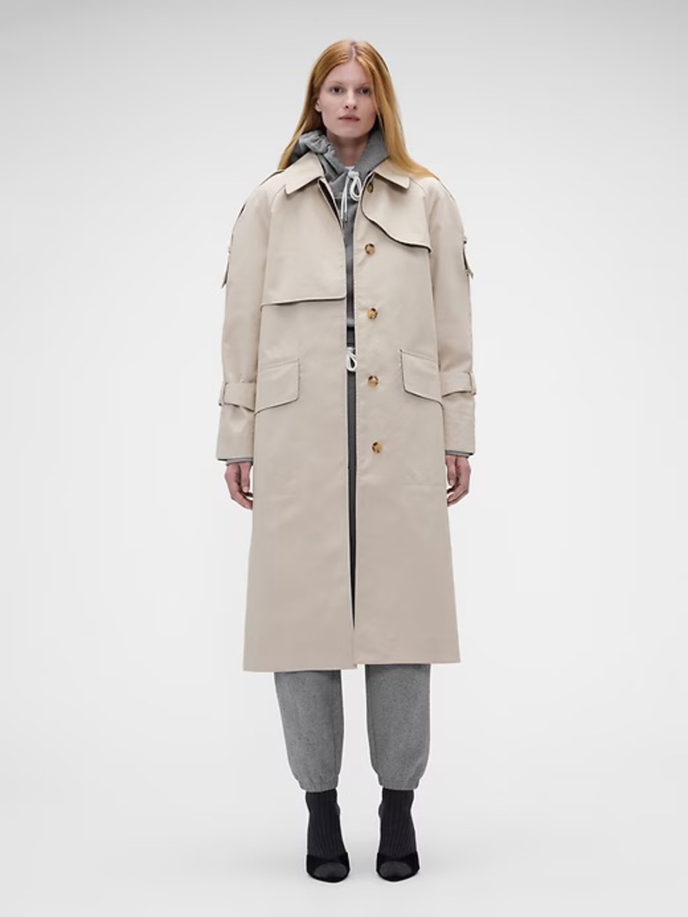 NEW! Gap x Victoria Beckham Women’s Trench Coat Beige - LARGE/XL